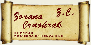 Zorana Crnokrak vizit kartica